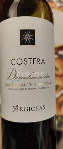 Sardinia Cannonau de Sardaigne Argiolas Costera 2022
