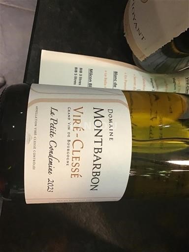 Burgundy Viré-clessé Domaine Montbarbon La petite condemine 2023