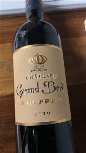 Bordeaux Saint-Émilion Grand Cru Grand Cru Château Grand Bert 2020