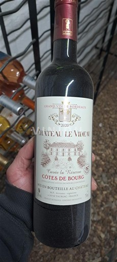 Burdeos Côtes-de-bourg Château Le Videau la Réserve 2020
