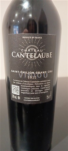 Bordeaux Saint-Émilion Grand Cru Grand Cru Château Cantelaube 2022