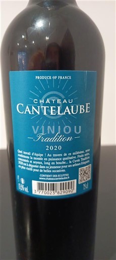 Bordeaux Saint-Émilion Grand Cru Château Cantelaube Tradition 2020