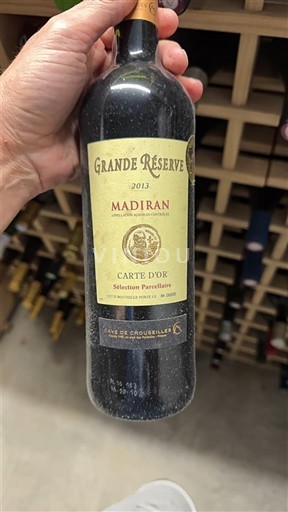 Sudoeste Madiran Cave de Crouseilles Grande Réserve Carte d'Or 2013