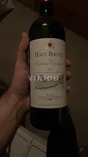 Burdeos Blaye-Côtes de Burdeos Château Cantinaut Haut Boutet 2016