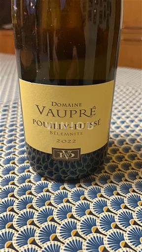 Burgundi Pouilly-fuissé Domaine Vaupré Bélemnite 2022