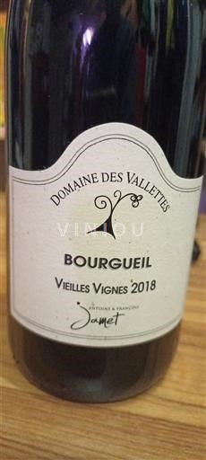 Dolina Loare Bourgueil Domaine S Vallettes Vieilles Vignes 2018