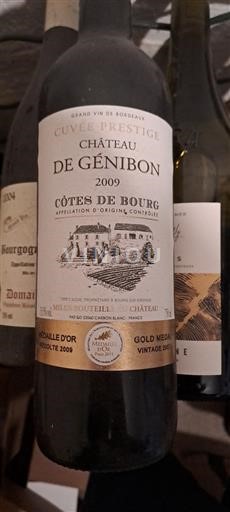 Burdeos Côtes-de-bourg Château Génibon Prestige 2009