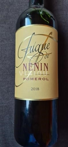 Burdeos Pomerol Château Nénin Fugue de Nénin 2018