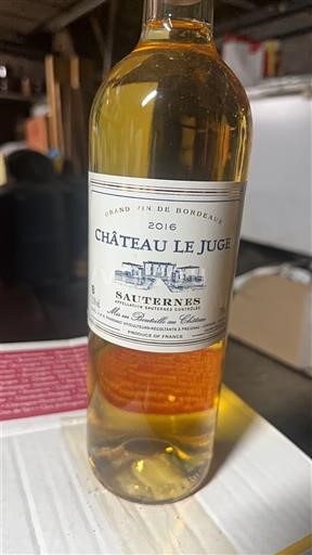 Bordeaux Sauternes Château Le Juge 2016
