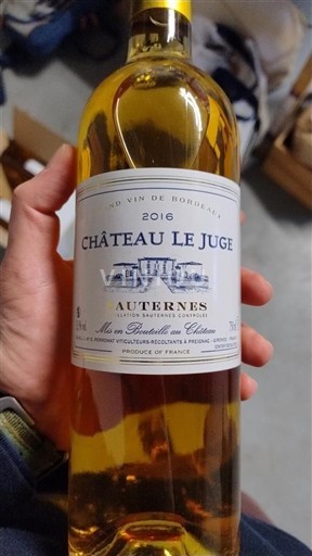 Vina Blanc liquoreux Château Le Juge 2016 Francija Bordeaux Sauternes AOC