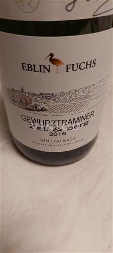 Alsace Eblin Fuchs Zell & Berg 2016