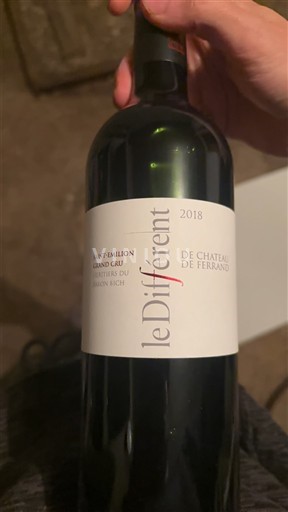 Bordeaux Saint-Émilion Grand Cru Grand Cru Château Ferrand Le Différent 2018