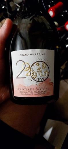 Borgonha Crémant da Borgonha Clotilde Davenne Grand Millésime 20 ans 2020