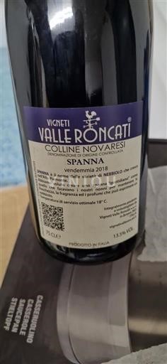 Piémont Colline Novaresi Valle Roncati Spanna 2018