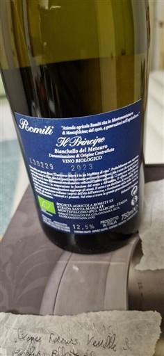 Marcas Bianchello del Metauro Romiti Bianchello del metauro Il Principe 2023