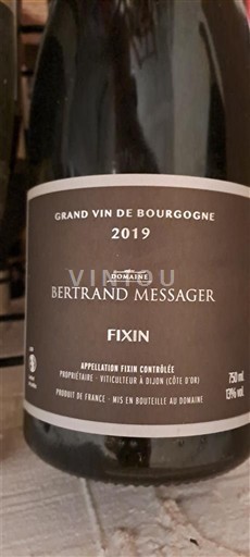 Bourgogne Fixin Domaine Bertrand Messager 2019
