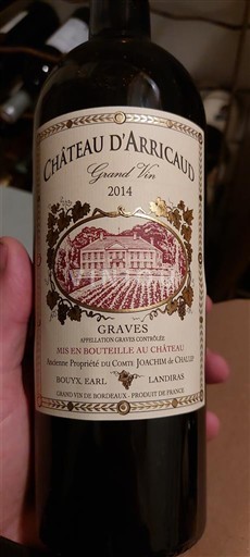 Bordeaux Graves Château Arricaud Grand Vin 2014