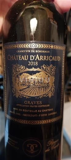 Bordeaux Graves Château Arricaud 2018