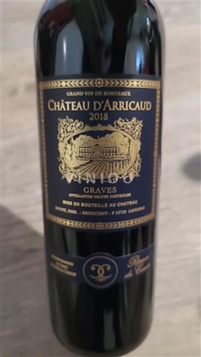 Bordeaux Graves Château Arricaud 2018