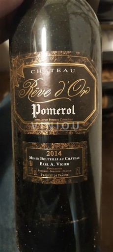 Bordeaux Pomerol Château Rêve d'Or 2014