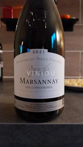 Bourgogne Marsannay Domaine Vieux Collège Les Longeroies 2021