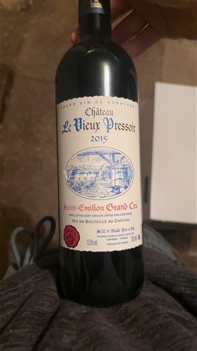 Bordeaux Saint-Émilion Grand Cru Grand Cru Château Le Vieux Pressoir 2015