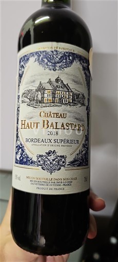 Bordeaux Bordeaux Supérieur Château Haut Balastard 2018
