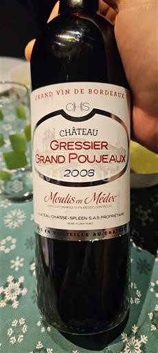 Bordeaux Moulis-en-Médoc Château Gressier Grand Poujeaux 2008