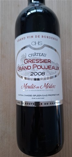 Bordeaux Moulis-en-Médoc Château Gressier Grand Poujeaux 2008
