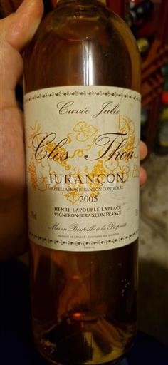 Sydvestfrankrig Jurançon Clos Thou Julie 2005