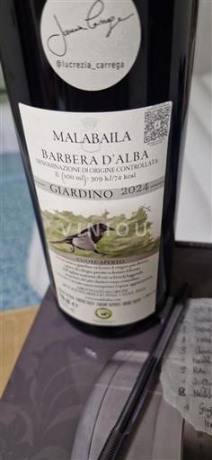 Piedmont Barbera d'Alba Malabaila Giardino 2024
