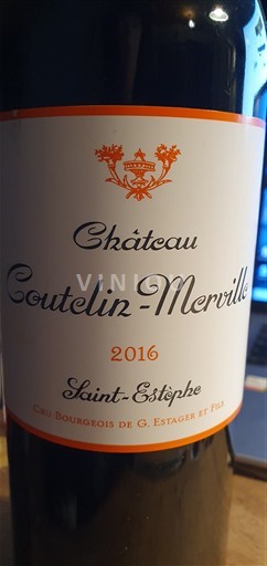 Bordeaux Saint-Estèphe Château Coutelin-Merville 2016