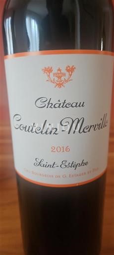 Бордо Сен-Естеф Château Coutelin-Merville 2016