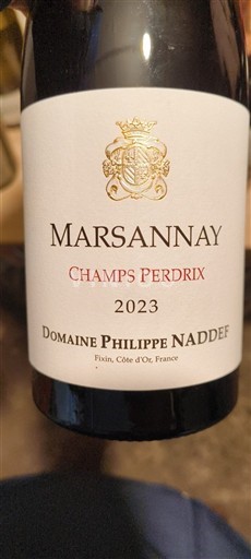 Бургундія Марсанне Domaine Philippe Naddef Champs Perdrix 2023
