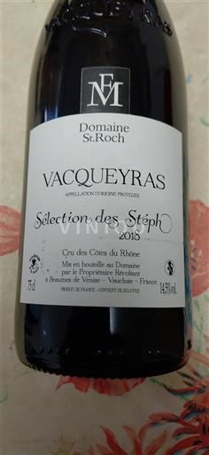 Rona dolina Vacqueyras Domaine St.Roch Sélection des Stéph 2018