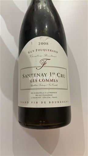 Burgundy Santenay Premier Cru Guy Fouquerand Les Commes 2008