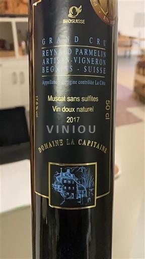 Vaud La Côte AOC Grand Cru Domaine La Capitaine Muscat sans sulfites 2017