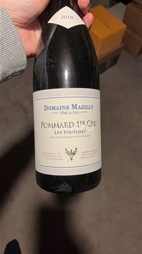 Borgoña Pommard Premier Cru Domaine Mazilly Père & Fils Les Pouutres 2018