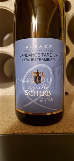 Elsass Vendanges Tardives Vignoble Scherb et Fils Vendange Tardive Gewurztraminer 2020
