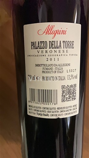 Vénétie Allegrini Palazzo della Torre 2011