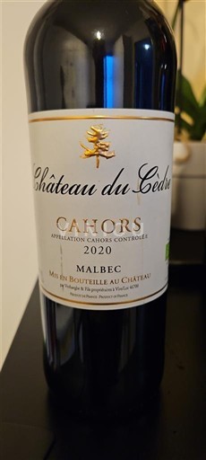 Sud-Ouest Cahors Château Cèdre 2020