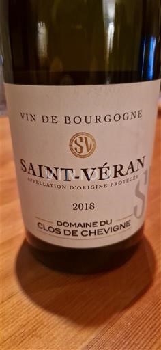 Burgundsko Saint-Véran Domaine Clos de Chevigne 2018
