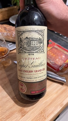 Bordeaux Saint-Émilion Grand Cru Château Capet-Guillier 1978