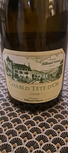 Burgundi Chablis Domaine Billaud-Simon Tête d'Or 2018