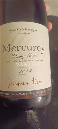 Burgundi Mercurey Joaquim Dias Champ Roin 2024