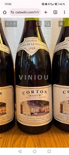 Burgundi Corton Grand Cru Couvent de la Visitation 1989