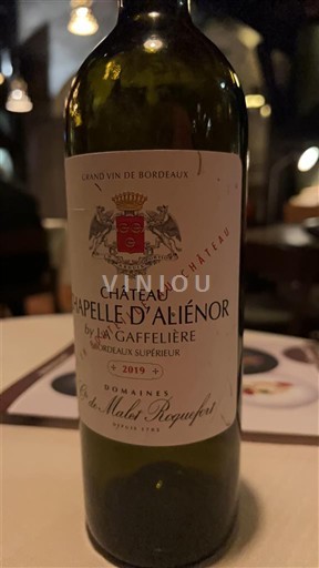 Bordeaux Bordeaux Supérieur Château Chapelle d'Aliénor by La Gaffelière 2019