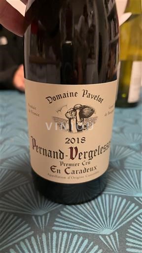 Burgundy Pernand-Vergelesses Premier Cru Domaine Pavelot En Caradeux 2018