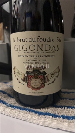 Rhônen laakso Gigondas Gigondas La Cave le brut du foudre 56 2014
