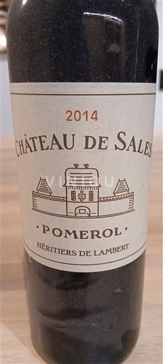 Bordeaux Pomerol Château Sales 2014